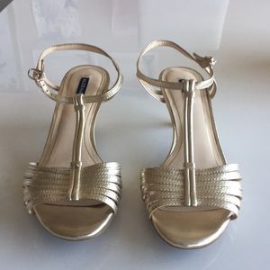 Alex Marie gold color dress shoes for women(Size:8) Leather